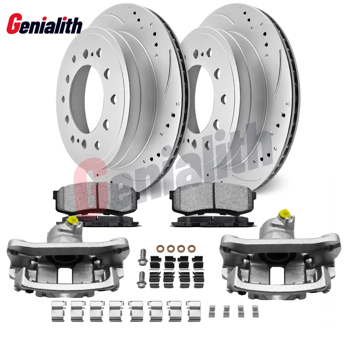 Rear Disc Brake Rotors Pads Calipers for Toyota 4Runner FJ Cruiser (2003–2023)