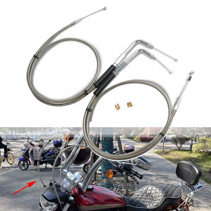 Throttle Idle Cable Set for Harley Tour Glide Sportster (6579-02A)