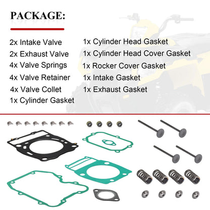 Cylinder Head Valve Gasket Kit for Polaris Sportsman Scrambler Ranger 500 (1996–2014)