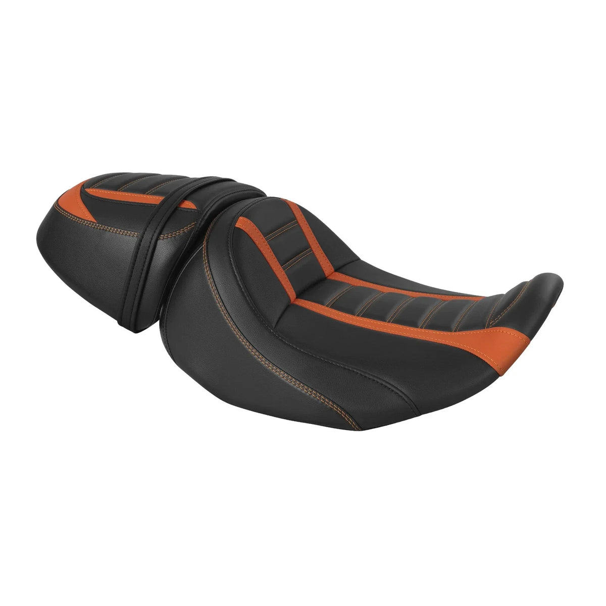 Black Orange Driver Passenger Seats for Harley CVO Road Street Glide (2023-2025)