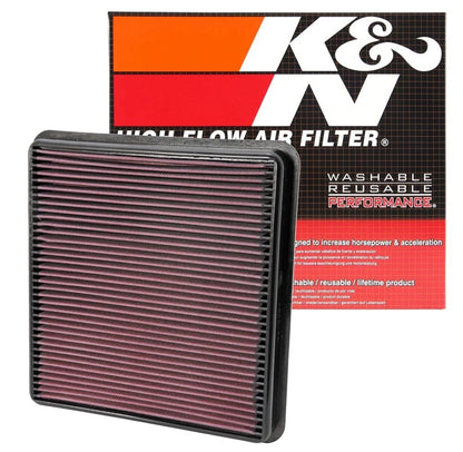 K&N 33-2387 Air Filter for Land Cruiser LX570 Sequoia Tundra V8 (2008–2021)