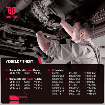 Catalytic Converter Front Left & Right for Toyota Avalon Camry Venza 3.5L (2009–2020)
