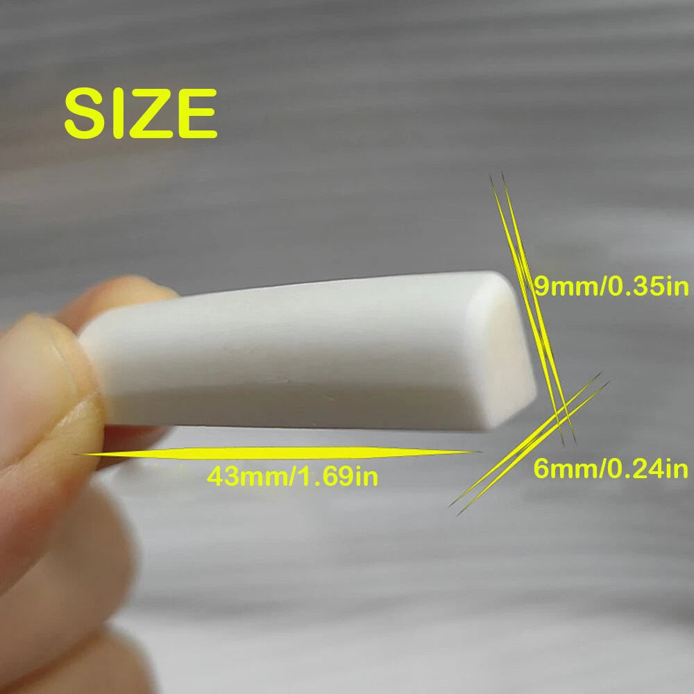 10pcs White Bone Nut Saddle Bridge 43x6x9mm for Guitar Luthier DIY