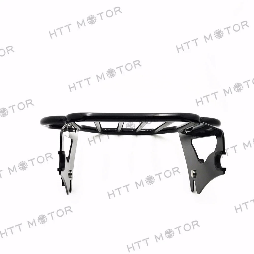 Gloss Black Detachable Luggage Rack for Harley Road King Street Glide (2009–2016)