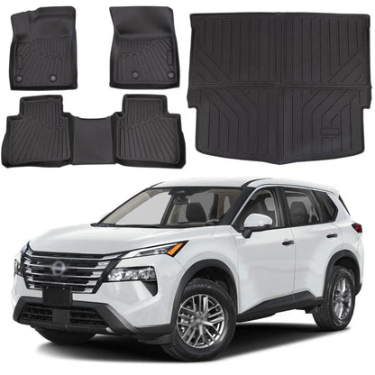 TPE Floor Mats & Trunk Cargo Liners Set for Nissan Rogue (2021–2026)
