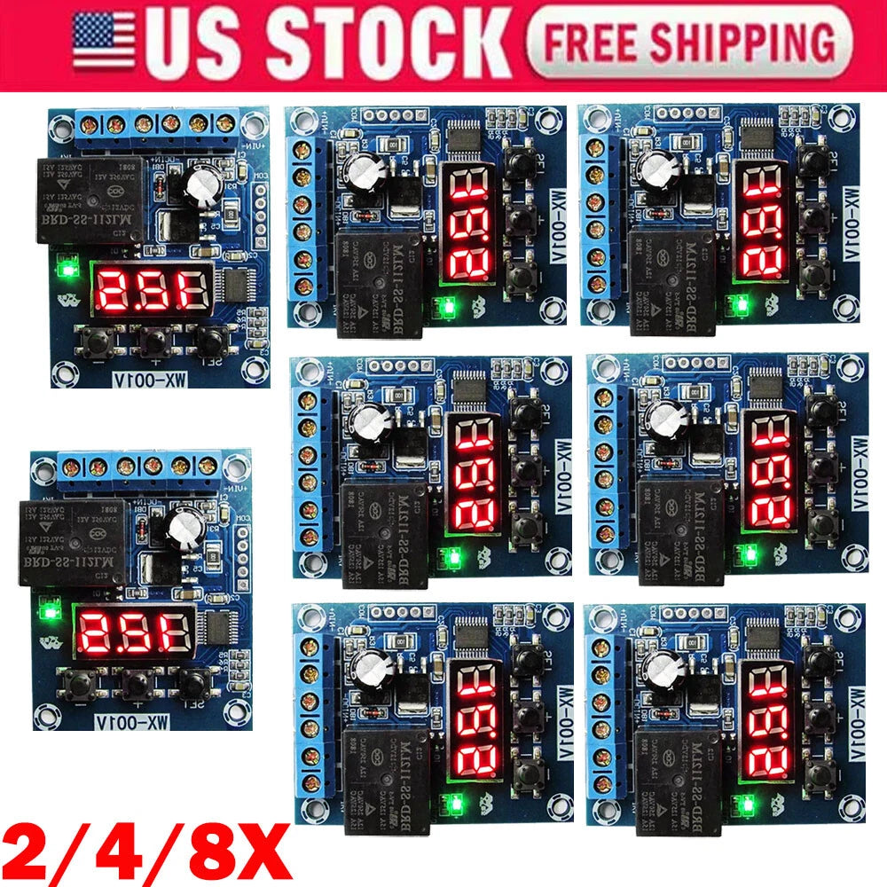 2X DC12V Voltage Detection Relay Charging & Discharging Module