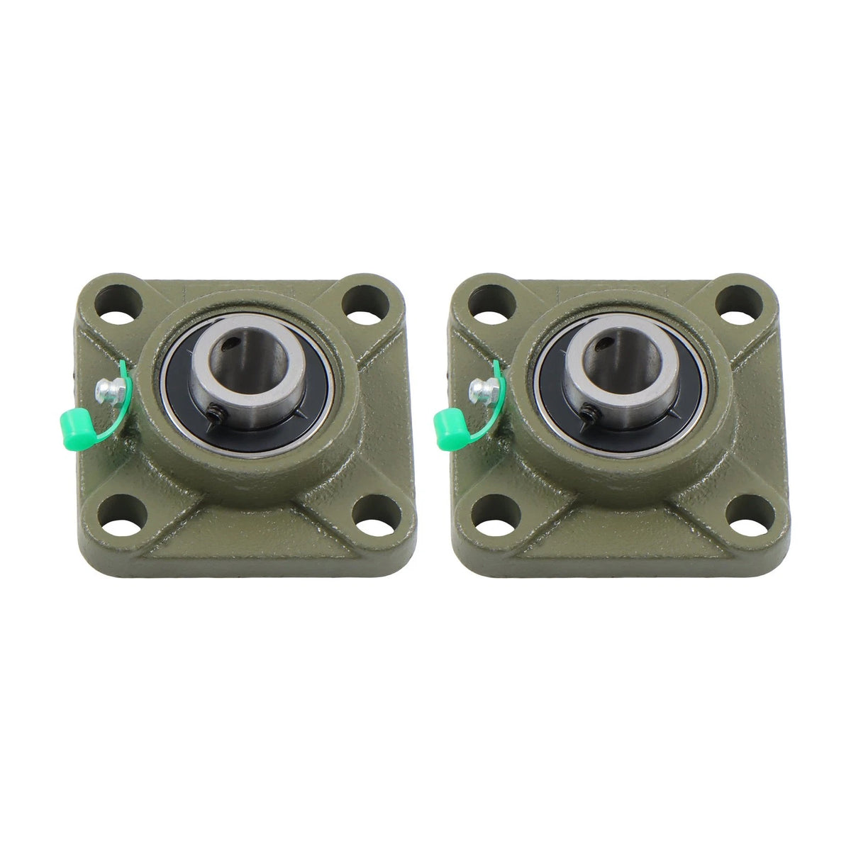 Set of 2 Flange Mount Bearings for UCF204-12 (3/4 Inch Bore)