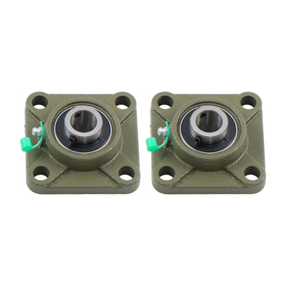 Set of 2 Flange Mount Bearings for UCF204-12 (3/4 Inch Bore)