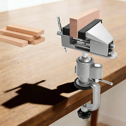 Aluminum Alloy Tabletop Clamp Vice for Universal Use (Rotate 360°, Tilt 45°)