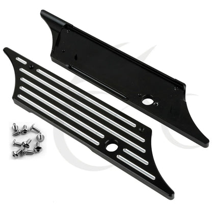 Black/Chrome Hard Saddlebags Latch Cover for Harley Touring Road Glide (1993–2013)