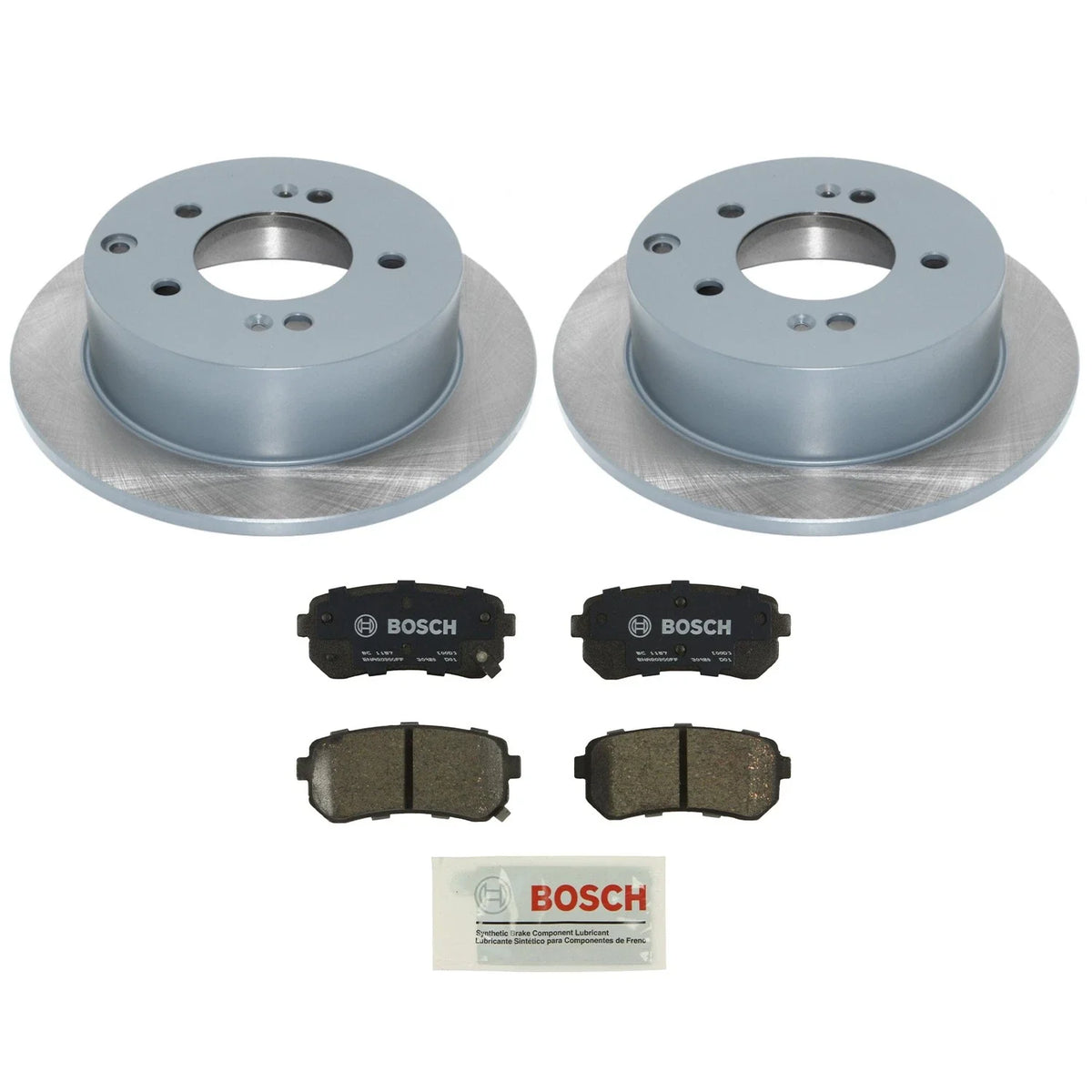 DuraGo Rear Rotors & Bosch QuietCast Ceramic Pads for Forte Koup (2010–2016)