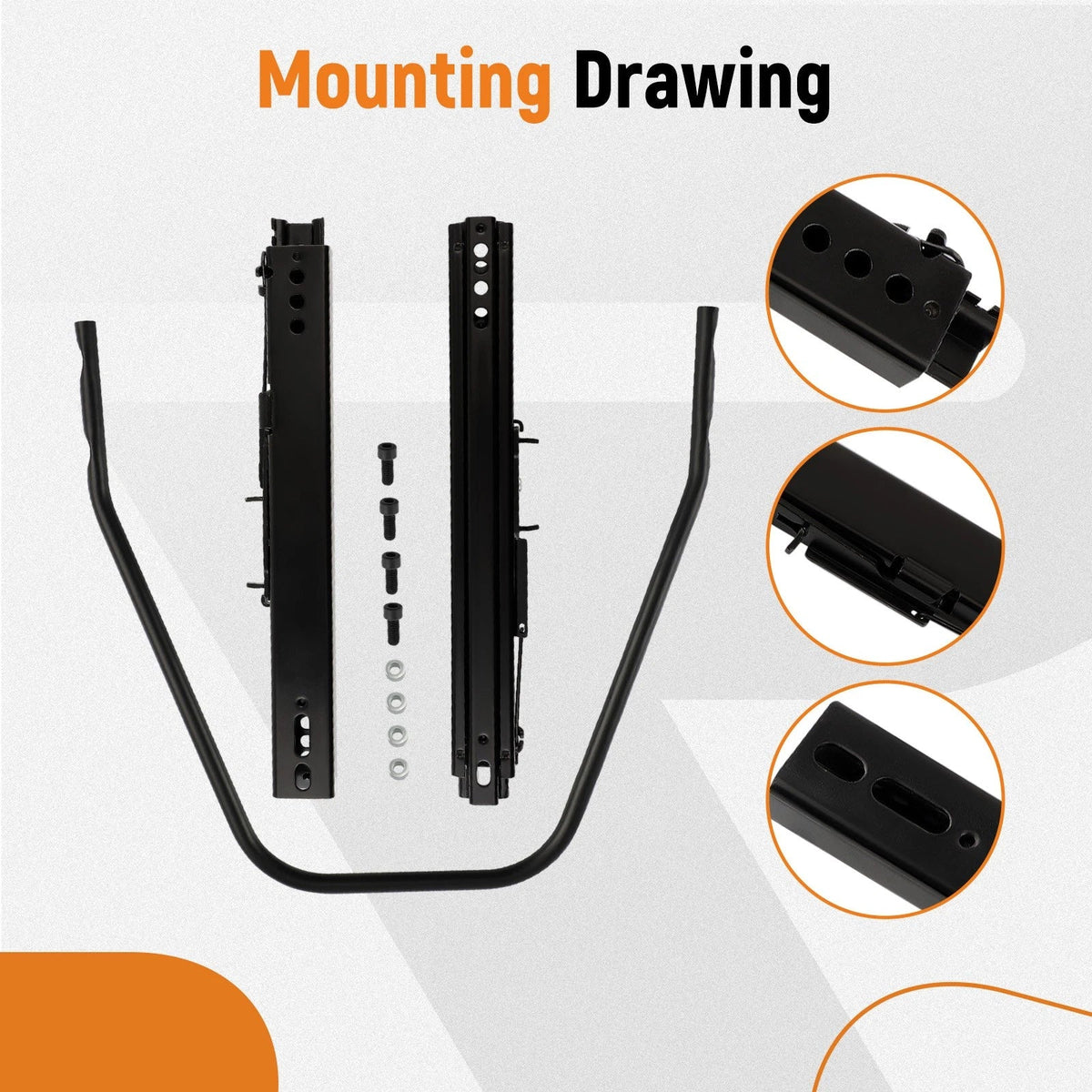 Universal Racing Seat Slider Rail Track Kit SBR-001