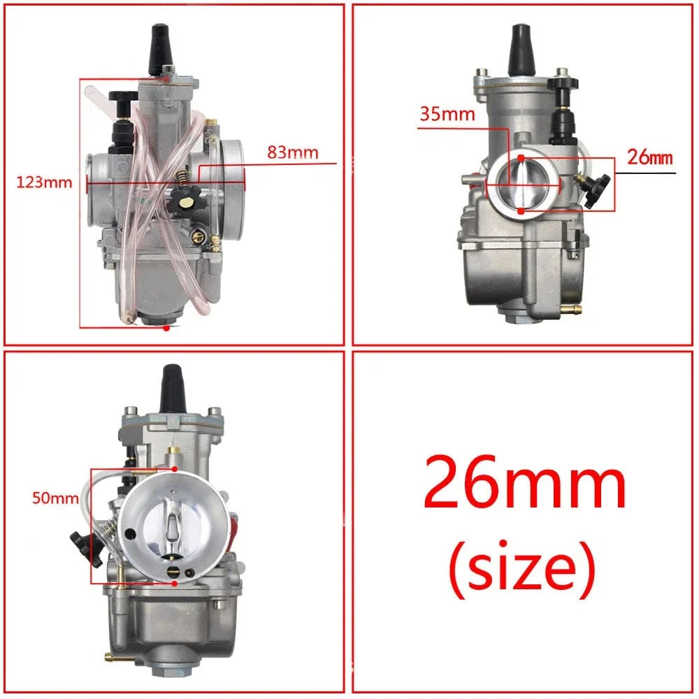 26mm Carburetor for Keihin KOSO OKO PWK26 (90–125cc)