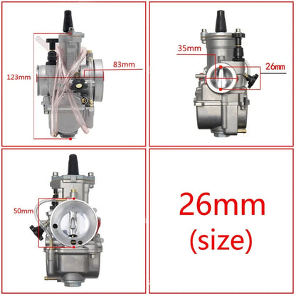26mm Carburetor for Keihin KOSO OKO PWK26 (90–125cc)