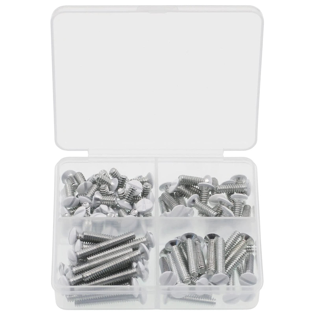 100 pcs Wall Plate Screws for Various Applications (3/8 Inch, 1/2, 3/4, 1)