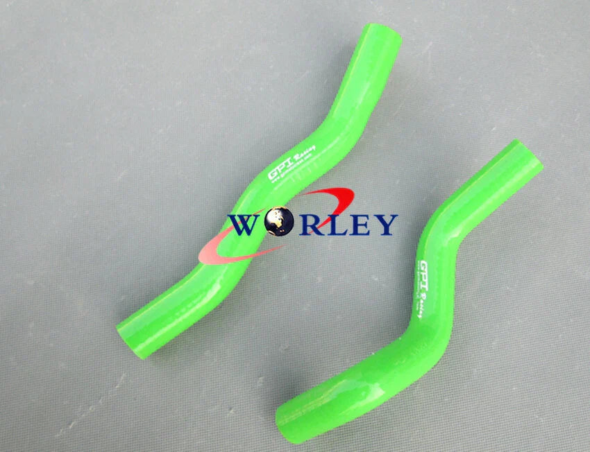 Aluminum Radiator & Green Silicone Hose for Kawasaki KFX450 KFX450R (2008-2012)