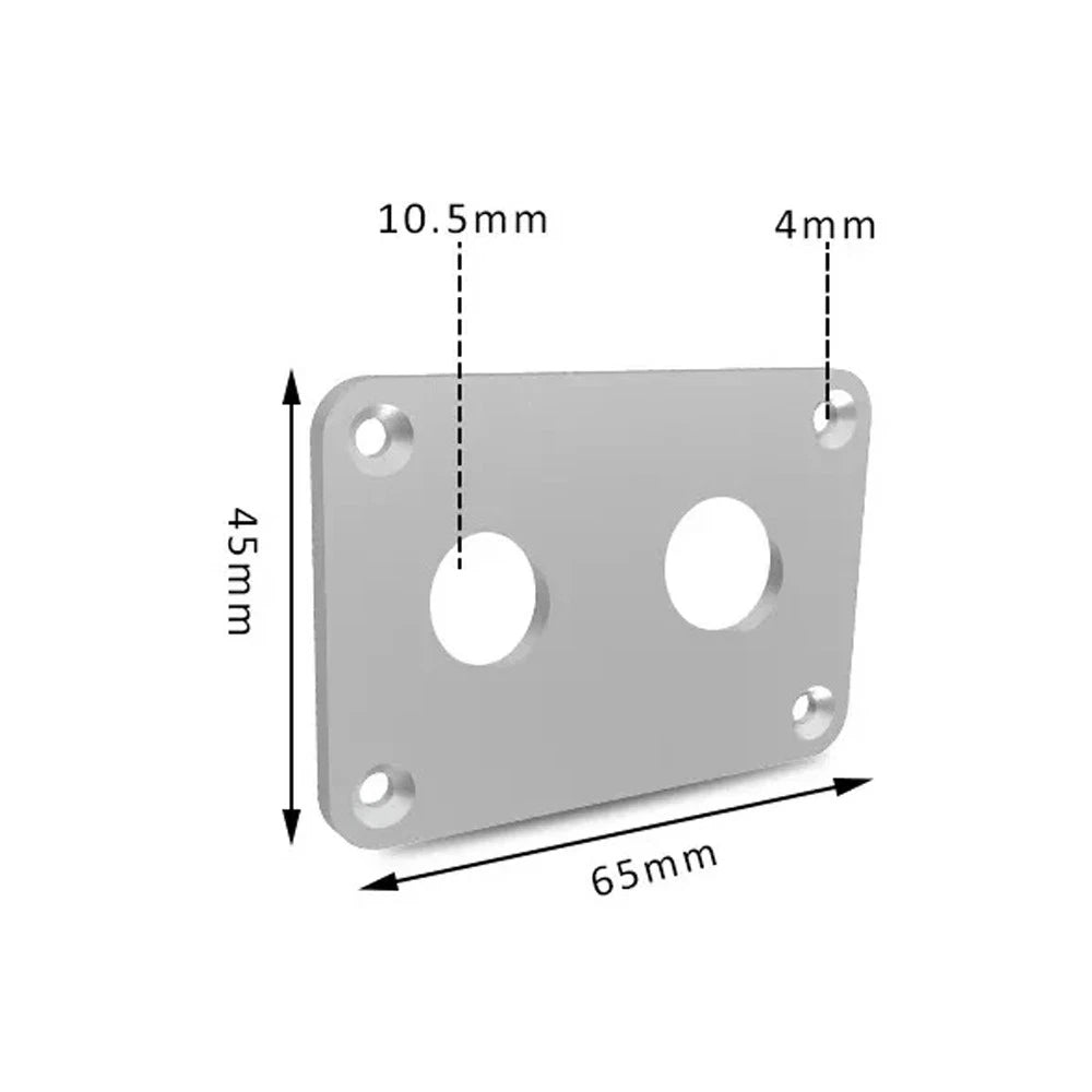 Aluminum Banana Jack Socket Plate Binding Post Terminal Box for Speaker (1/2x)