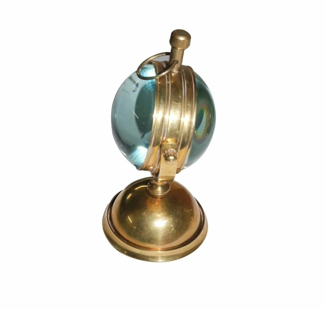 Bell Clock Nautical Watch Quartz Brass Body Roman Number White Face