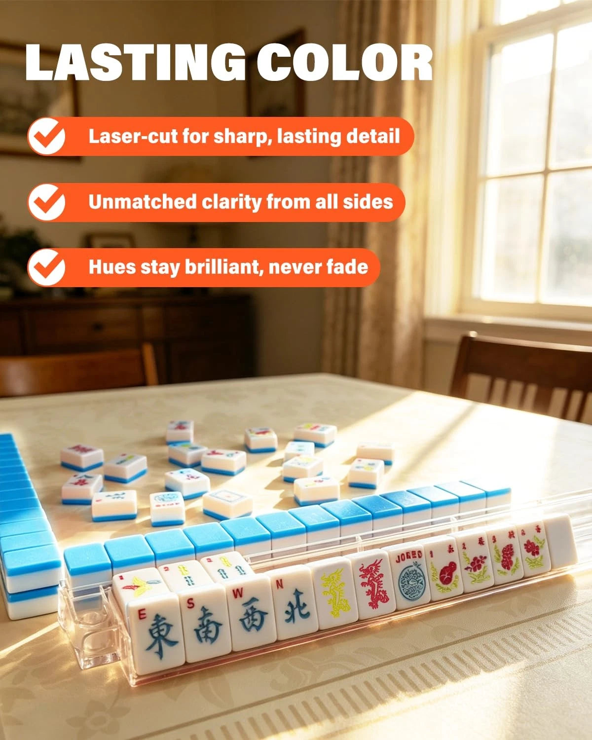 1.2" Mahjong Tile Set for American Mahjong (No Part Numbers)