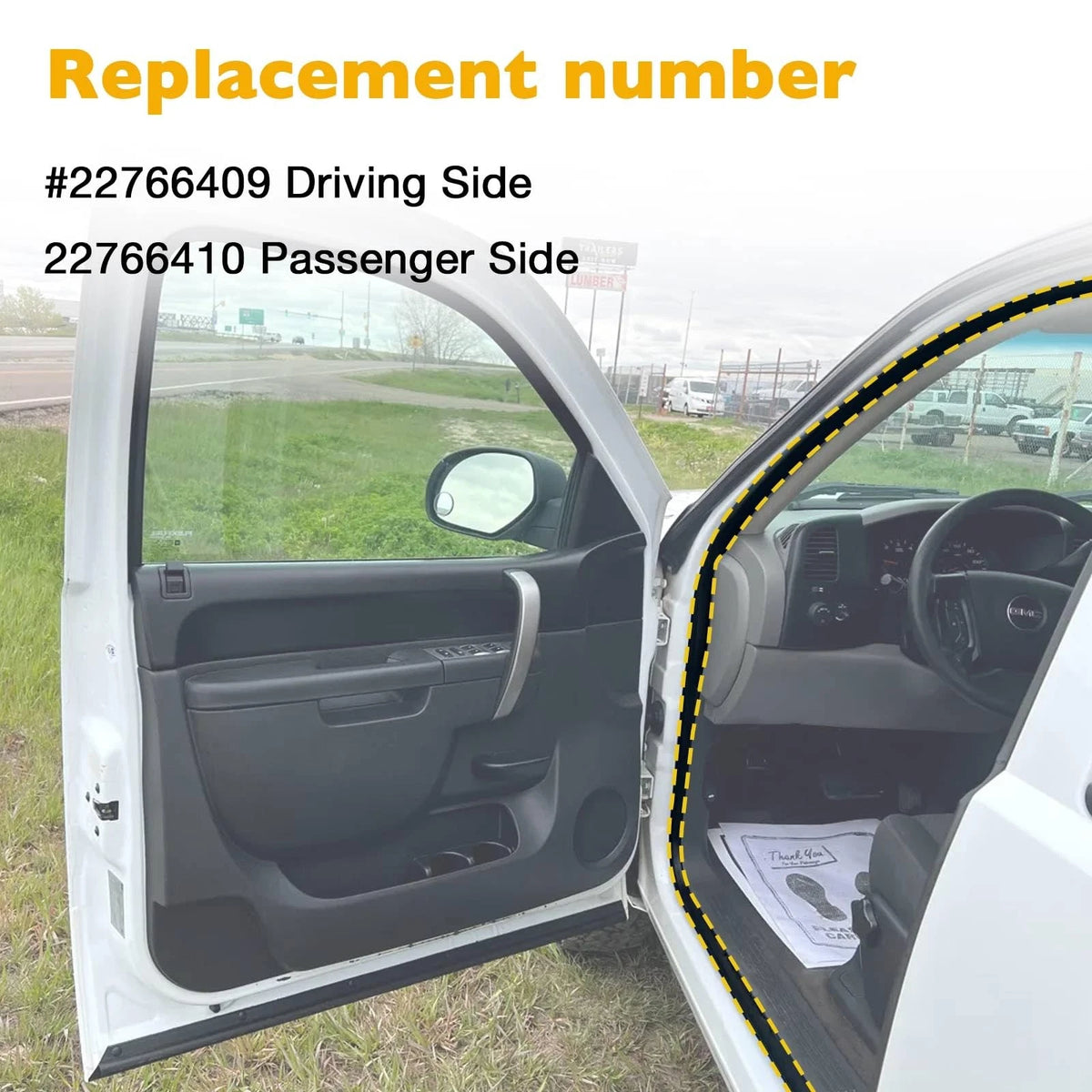 2X Front Door Weather Strip Seal for Chevrolet Avalanche (2007–2014)