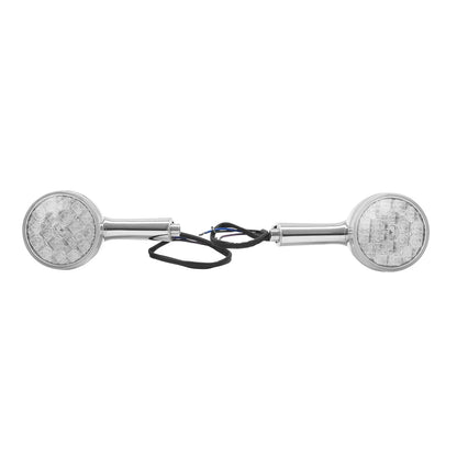 Chrome Rear Turn Signal Lights for Harley Touring Softail (2000–2024)