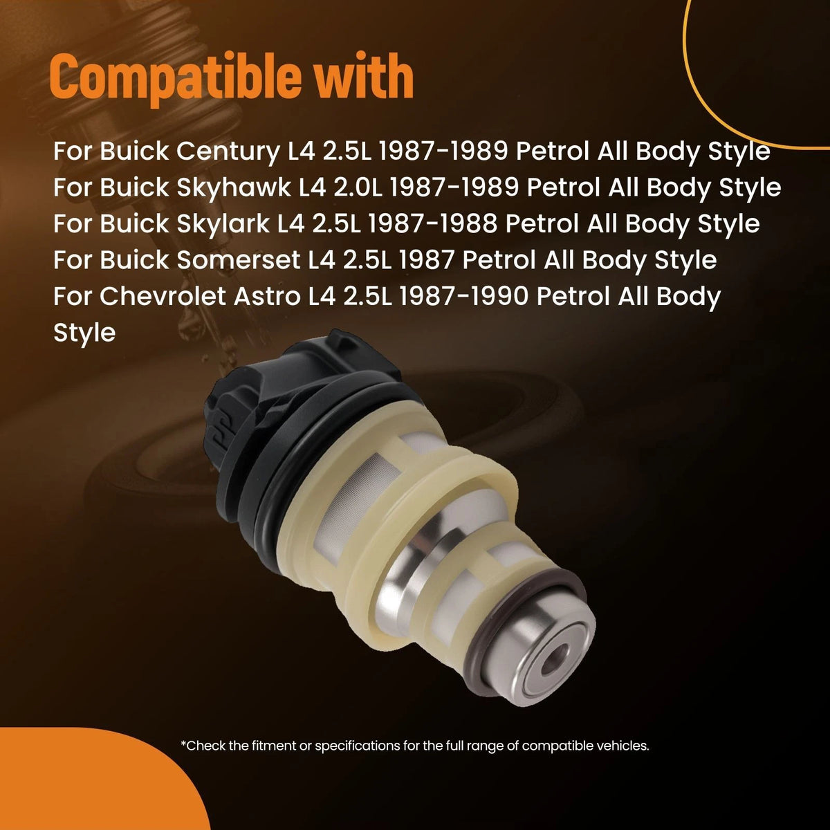 TBI Fuel Injector for Buick Century Skylark (1987–1989) 17111814, 17111908, 17111986