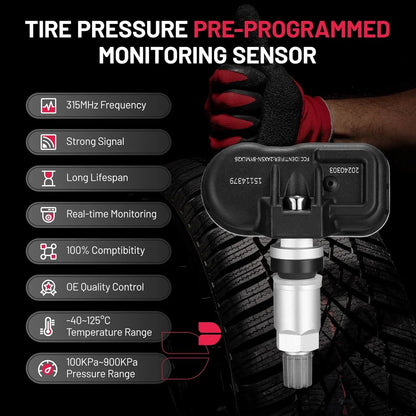 TPMS Sensor for Chevrolet Silverado Suburban (2005–2006) 4-Pack