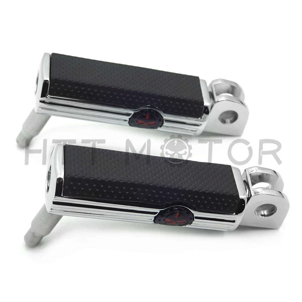 Skull Footrest Footpegs for Kawasaki Vulcan 900 Classic & Suzuki Boulevard M95