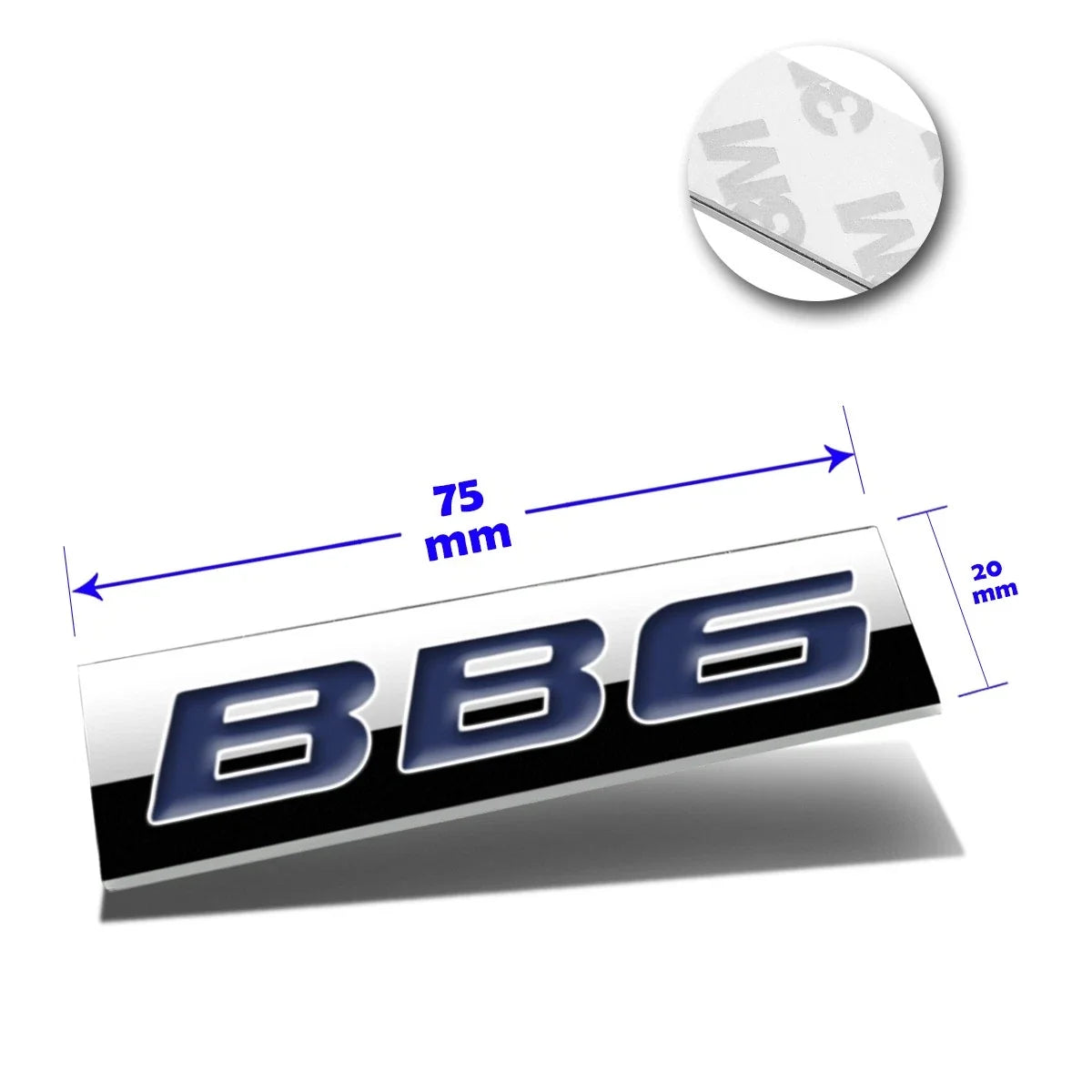 Polished Metal 3D Decal Blue Emblem for Honda Prelude (1997–2001)