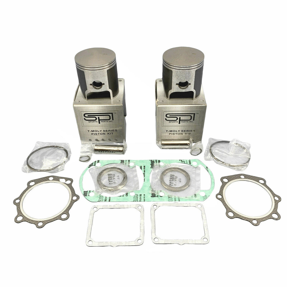 Set of 2 72mm STD SPI Pistons & Top End Gaskets for Yamaha Phazer 500 (1999–2001) 54-813PS 710239 09-813