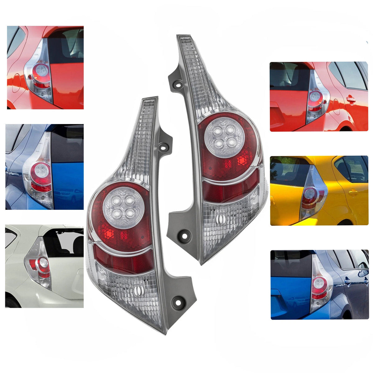 2X Tail Lights Assembly for Toyota Prius C (2012–2014)