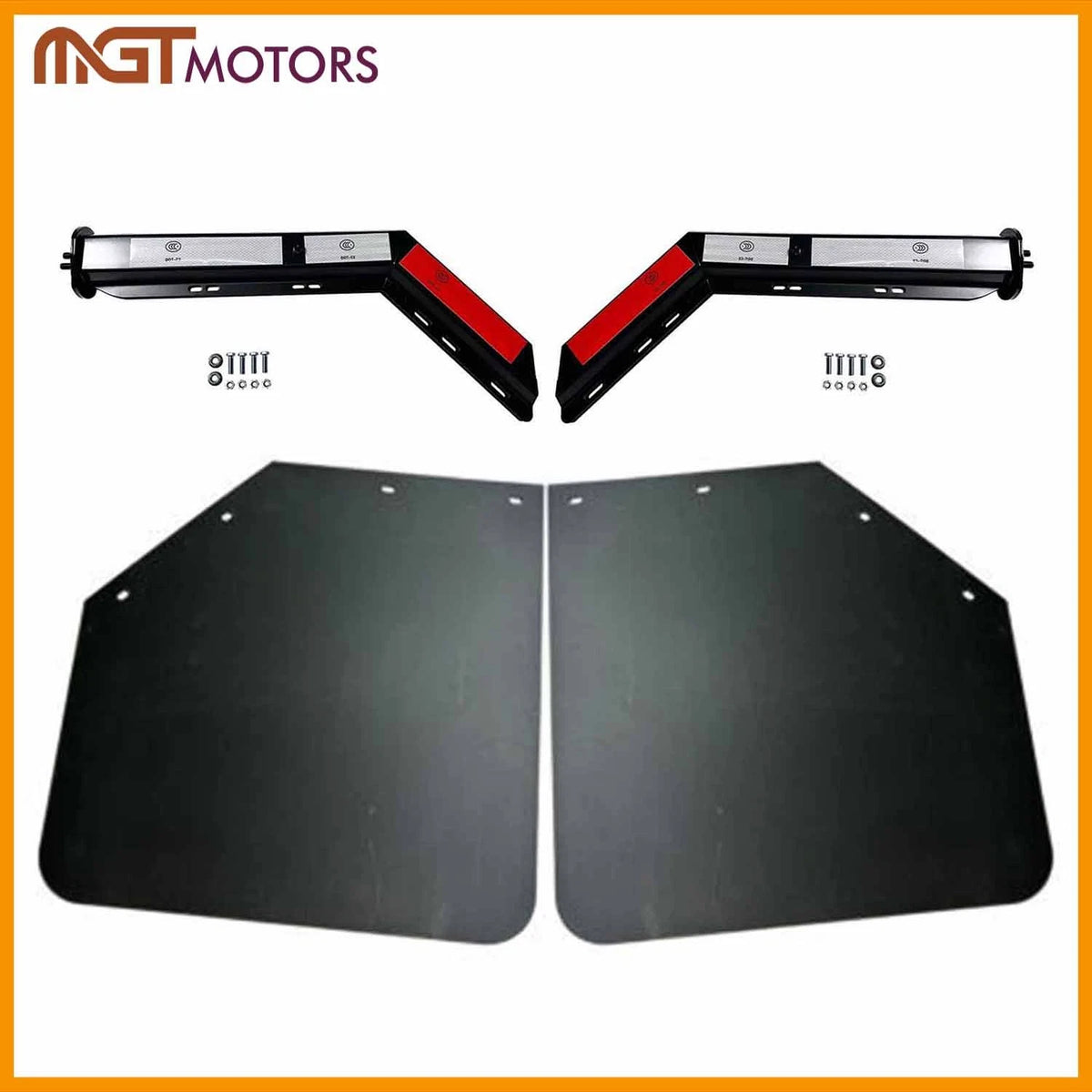 Set of 2 Semi-Truck Mud Flap Hangers & Flaps 24"x30" (902-001, 902-059)