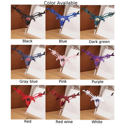 Lace Pearl Thong Panties for Women - T Back Underwear