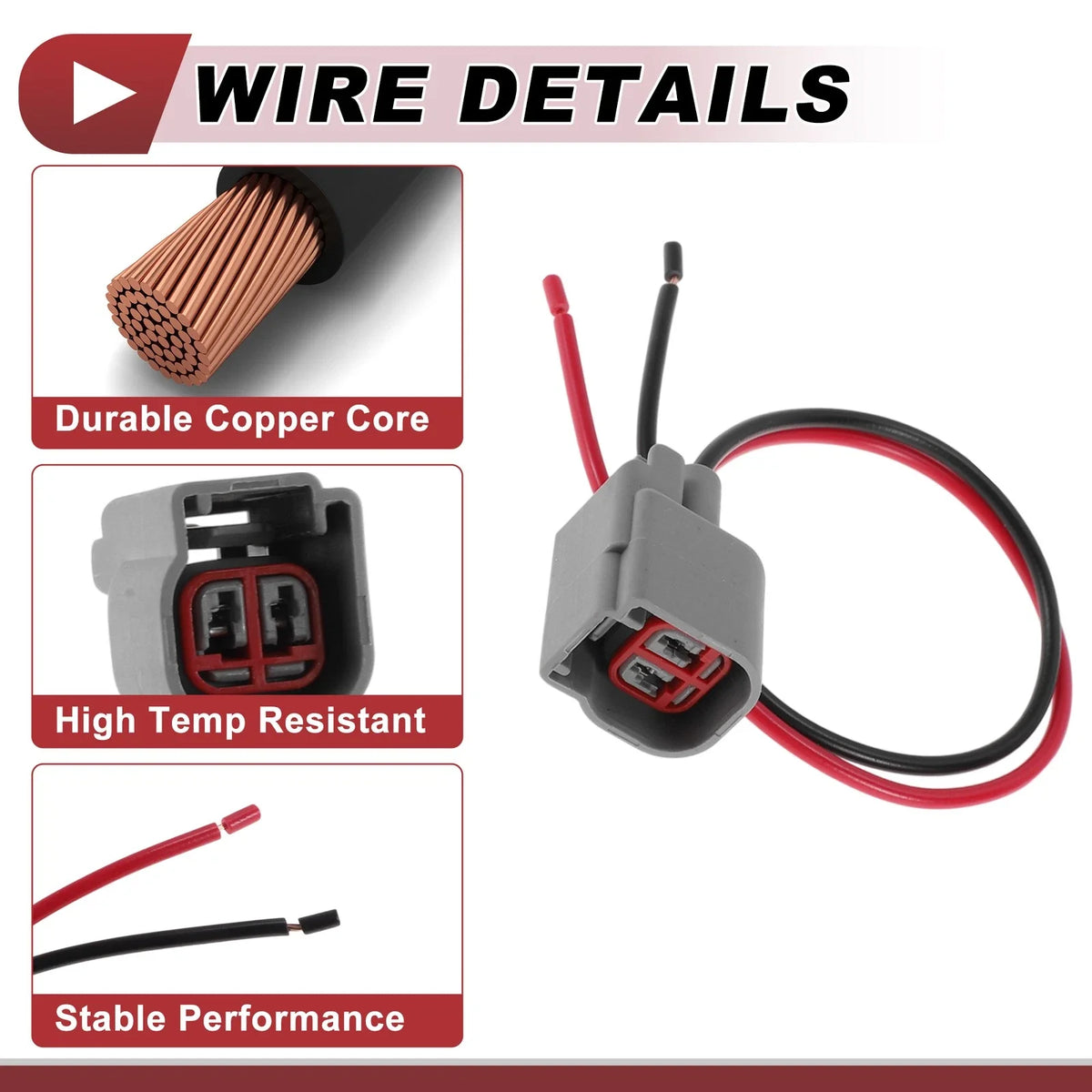 Side Marker Light Socket Wiring for Ford Mustang (No. 6R3Z13411BA)