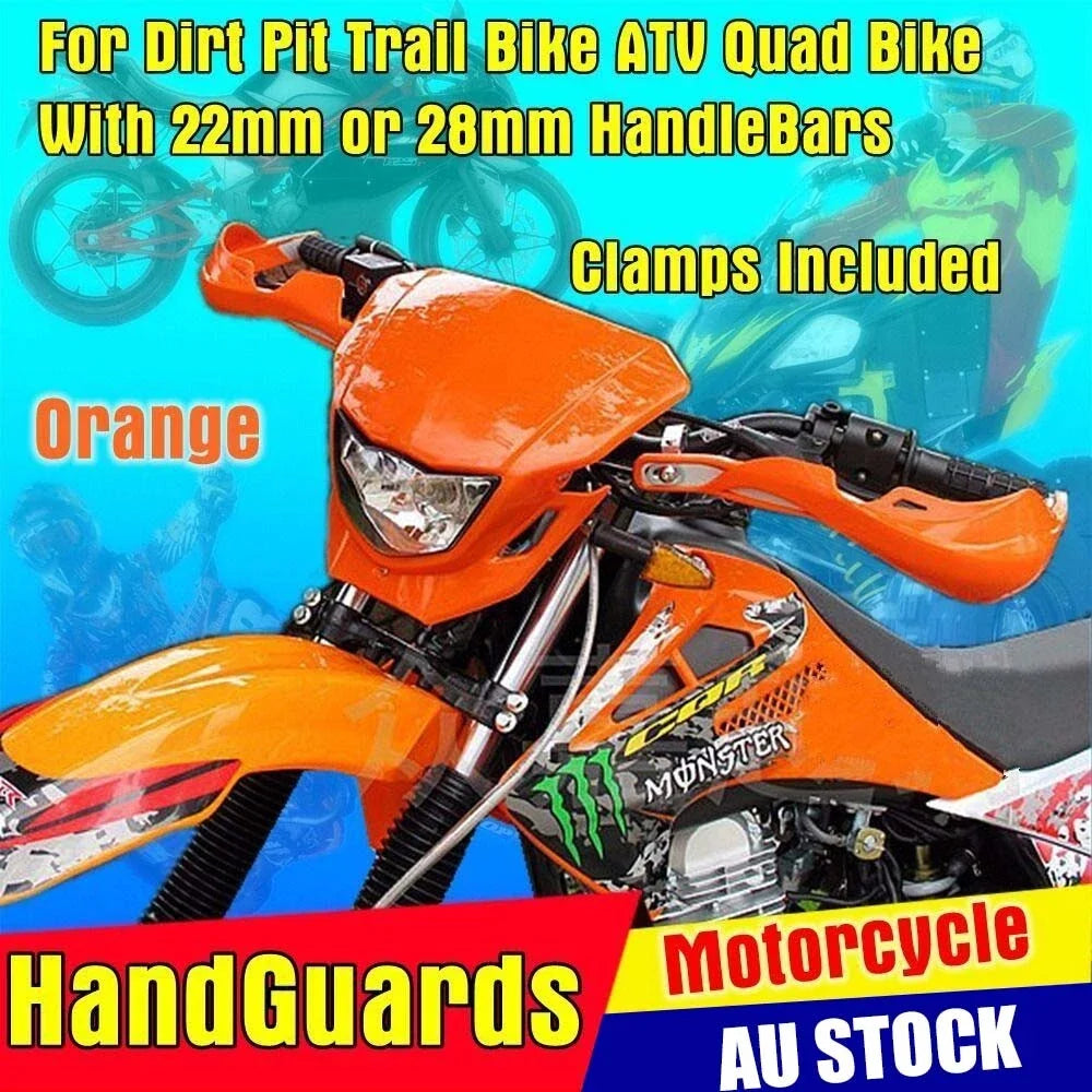Hand Guards for Motorcycle Dirt Bike MX Motocross (7/8" ORG)