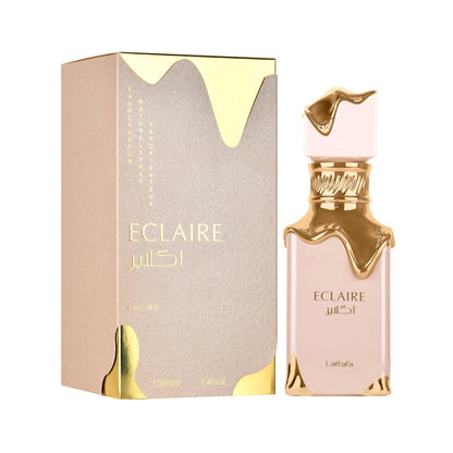 Lattafa Eclaire Vanilla Caramel Fragrance 3.4 Fl Oz (Pack of 1)