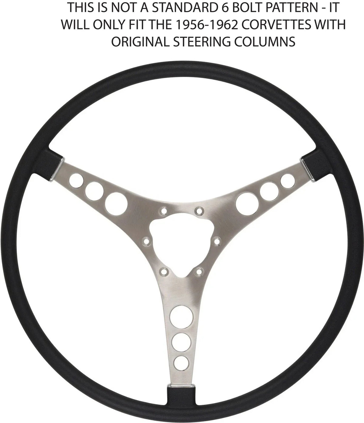 Steering Wheel Upgrade for 1956–1962 Chevy Corvette American Retro Black (15)