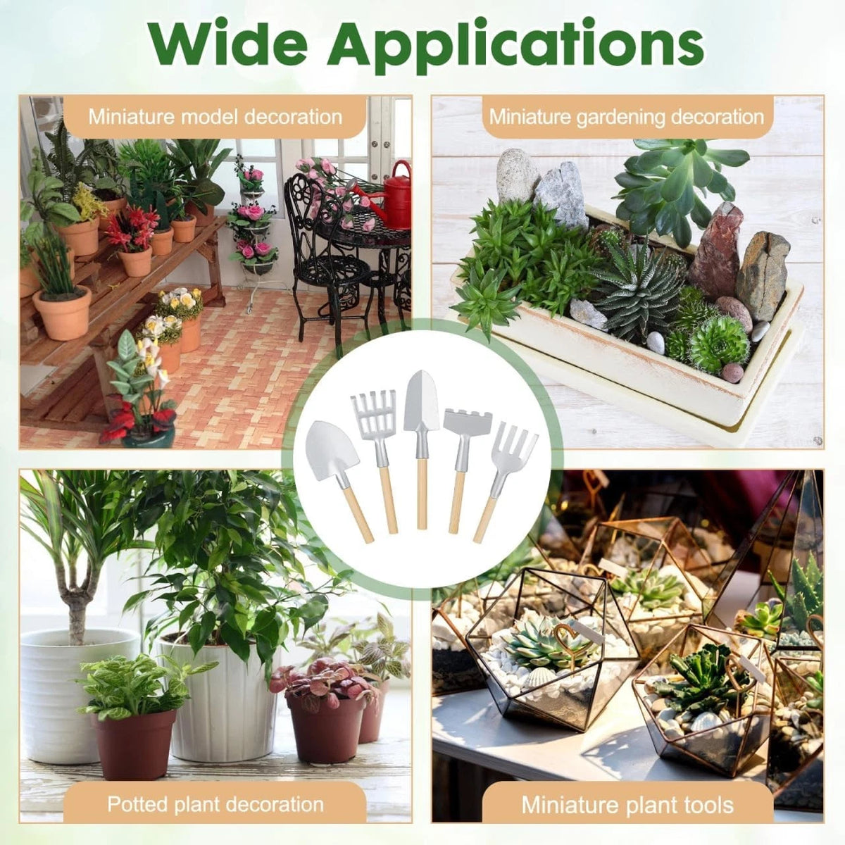 Set of 10 Mini Garden Shovels for Gardening Tools
