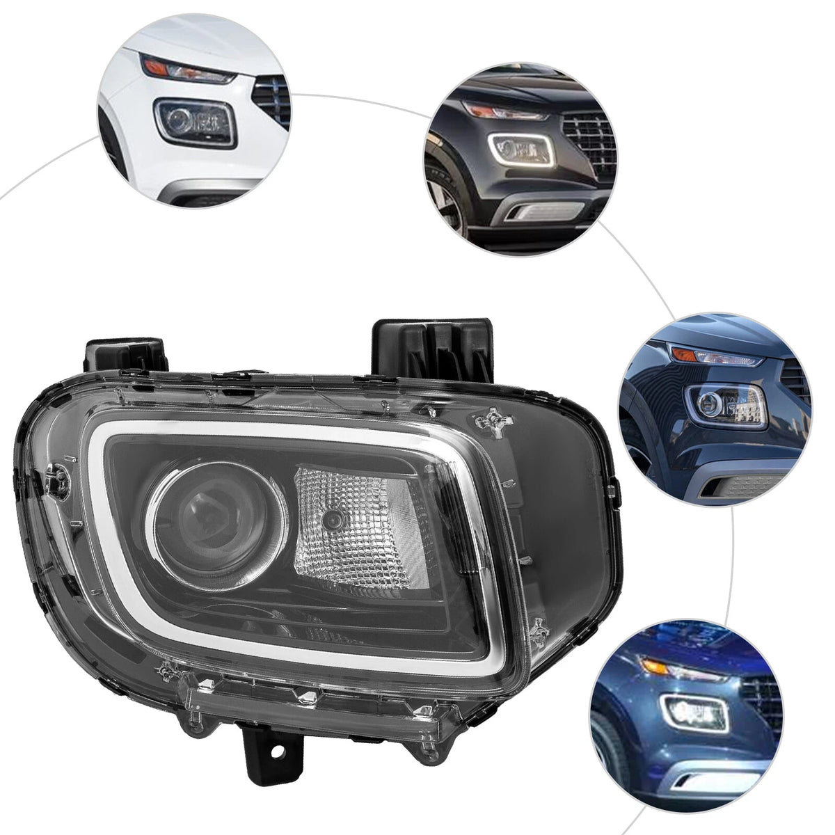Right Halogen Headlight for Hyundai Venue (2020–2024) 92102-K2200