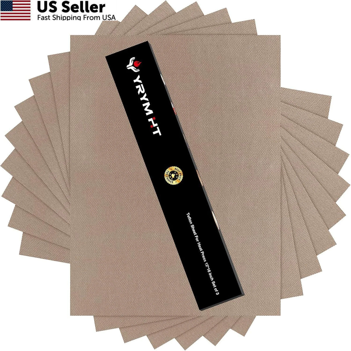 10 Pack PTFE Sheet for Heat Press (16" x 12") Non Stick