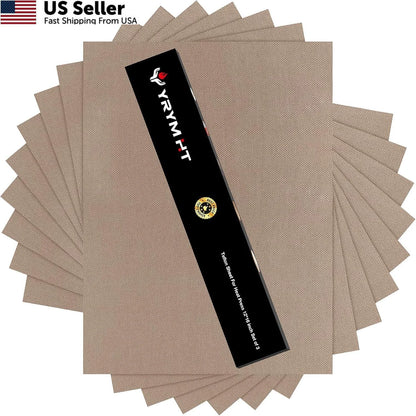 10 Pack PTFE Sheet for Heat Press (16" x 12") Non Stick