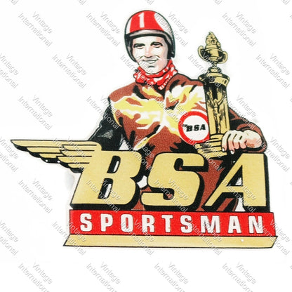 2X Vinyl Decal Stickers for BSA Motorcycle Sportsman (77x76mm)