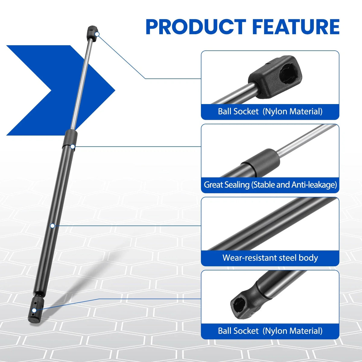 Pair Hood Lift Support Struts for Mercedes-Benz CLK63 AMG (2007–2008)