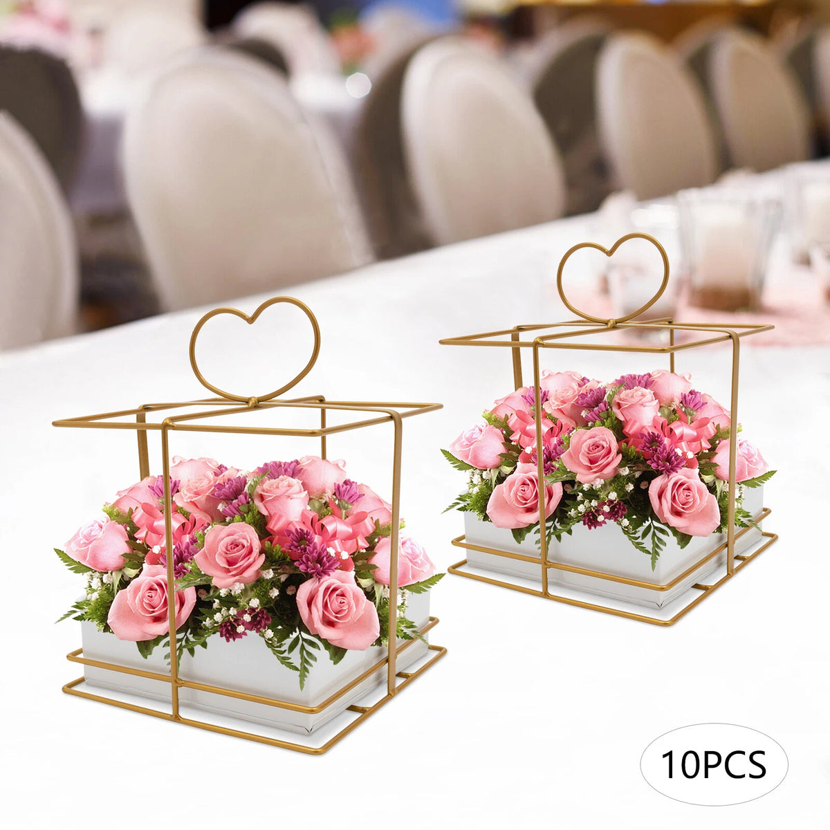 10pcs Gold Vases for Centerpieces Wedding Party Decoration