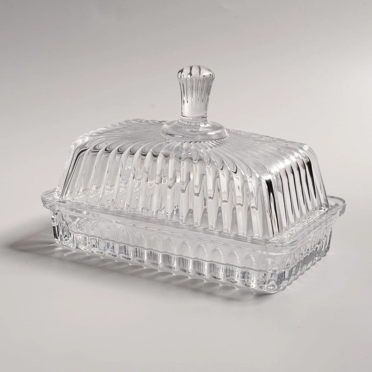 Clear Glass Butter Dish Lid for Kitchen Storage