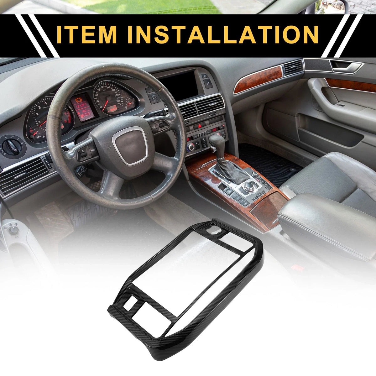 Set of 1 GPS Panel Sticker Cover with Knobs for Ford F-150 