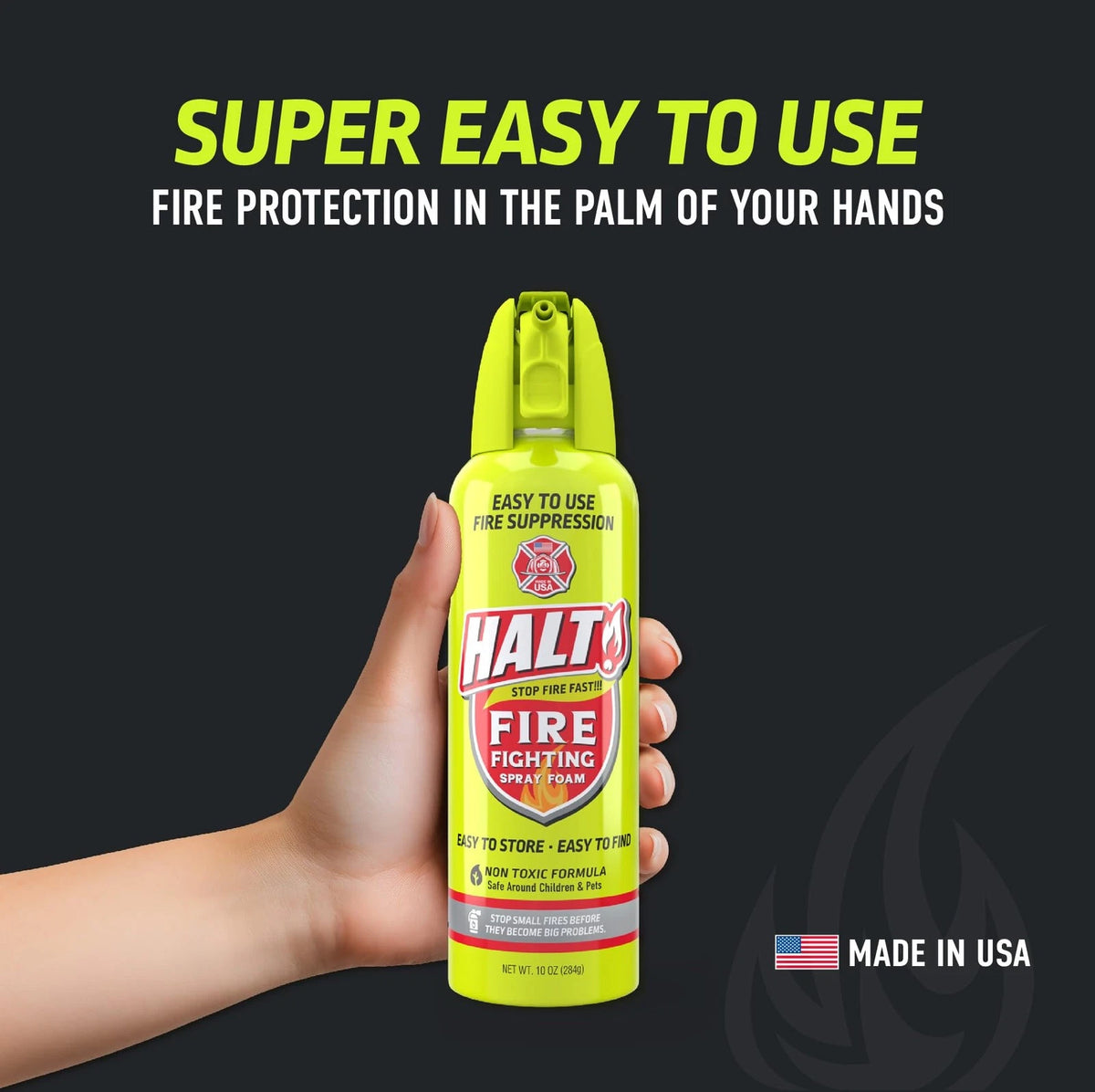 10oz Fire Safety Spray for Handheld Use (Non-Toxic, PFAS-Free)