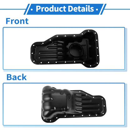1 Pc Engine Oil Pan No.121020C020 for Toyota Hilux (2015) Steel Black