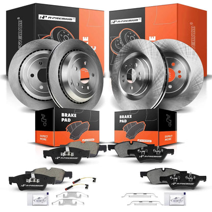 Set of 4 Disc Brake Rotors & Ceramic Pads for Mercedes-Benz ML450 (2009–2011)