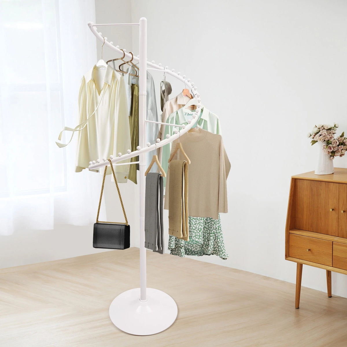 Spiral 360° Rotating Garment Rack for Clothes Organizer (1.8m)